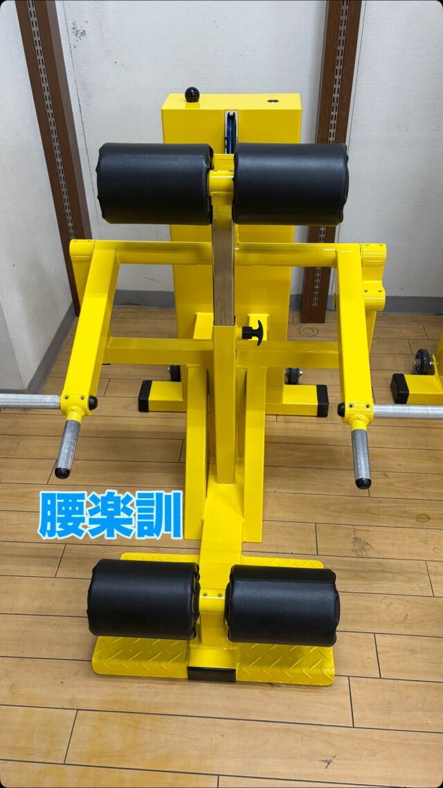 新マシン紹介‼️

ラスト9つ目は腰楽訓✨

背中周囲の柔軟性向上！
腰痛予防、腰痛改善の効果があります！

腰楽訓は背中は真っ直ぐお辞儀をするような姿勢でハンドルを持ち、動画のような動作で行います👍
腰を反るのが怖い人はできる範囲で後ろに倒していきましょう！

新マシンどうでしょうか💁
９つのマシンを紹介してきましたが、どれもとても優れたマシンです！

ジムに行きたいけど、できるか不安そんな方でも大丈夫👌
安心して利用できます！
ぜひ、体験や見学などお待ちしております😁

会員の皆様はコンディショニングラインぜひ使用してみてください🤲

#鹿児島ジム　#霧島ジム　#ジム　#筋トレ　#ダイエット　
#霧島市 #霧島ジム #霧島フィットネス 
#鹿児島ジム　#ジム　#地域最安値　
#筋トレ　#ボディメイクジム 
#鍛錬 #コンディショニングライン 
#ダイエット　#体質改善  #体質改善ダイエット 
#霧島ダイエット #霧島市ダイエット 
#リバウンドなし #リバウンドしない体 
#食事制限なしダイエット 
#腰痛 #腰痛改善 #慢性痛 #怪我 
#肩こり #肩こり改善 
#霧島整体 
#一本歯下駄  #一本歯下駄トレーニング